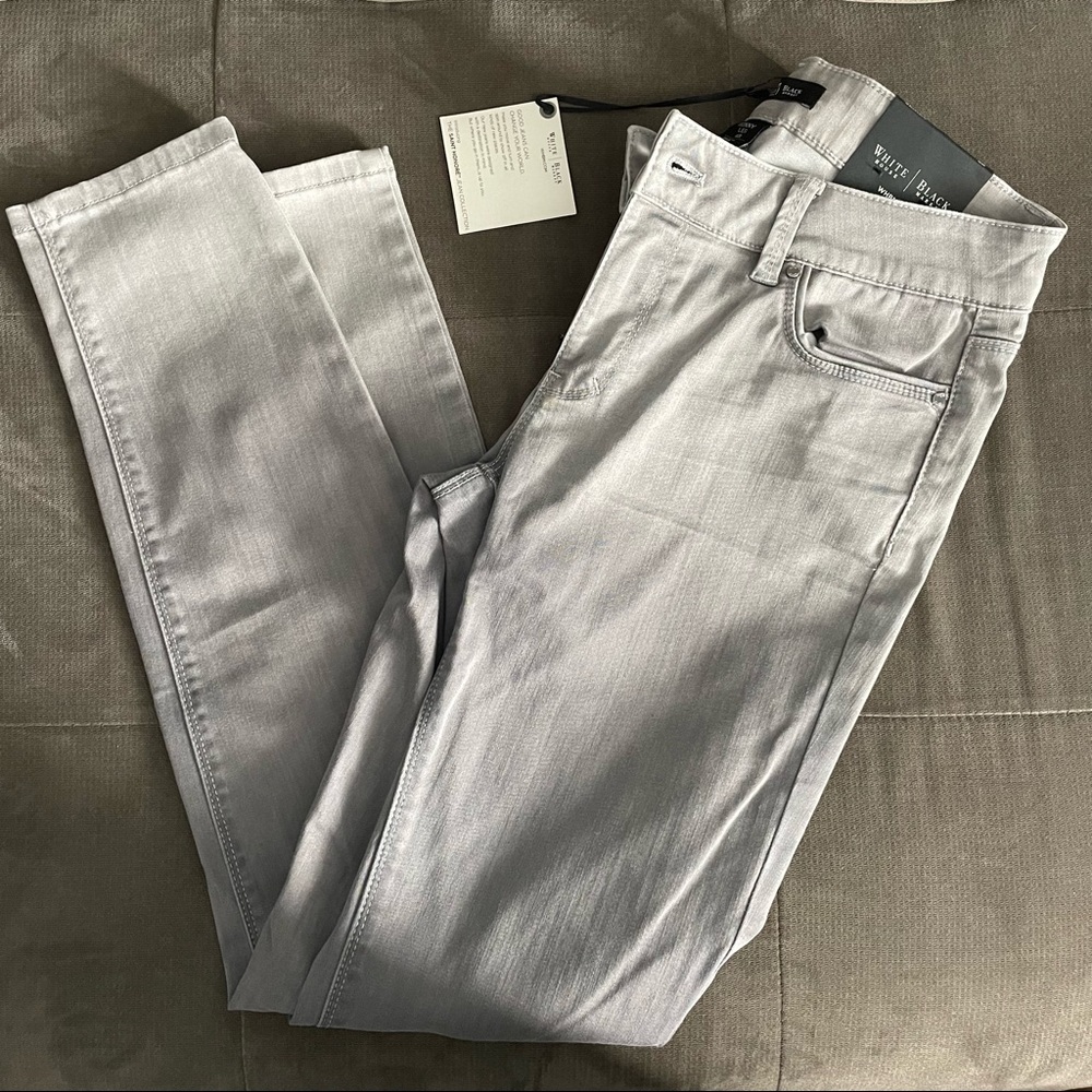 White House Black Market Skinny Gray Stretch Jeans